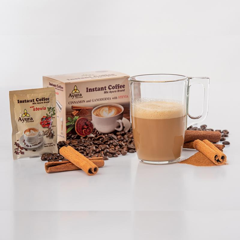 Škoricové Cappuccino s hubami Ganoderma 10 x 15g