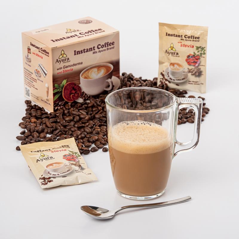 Ayura Cappuccino s hubami Ganoderma 10 x 15g