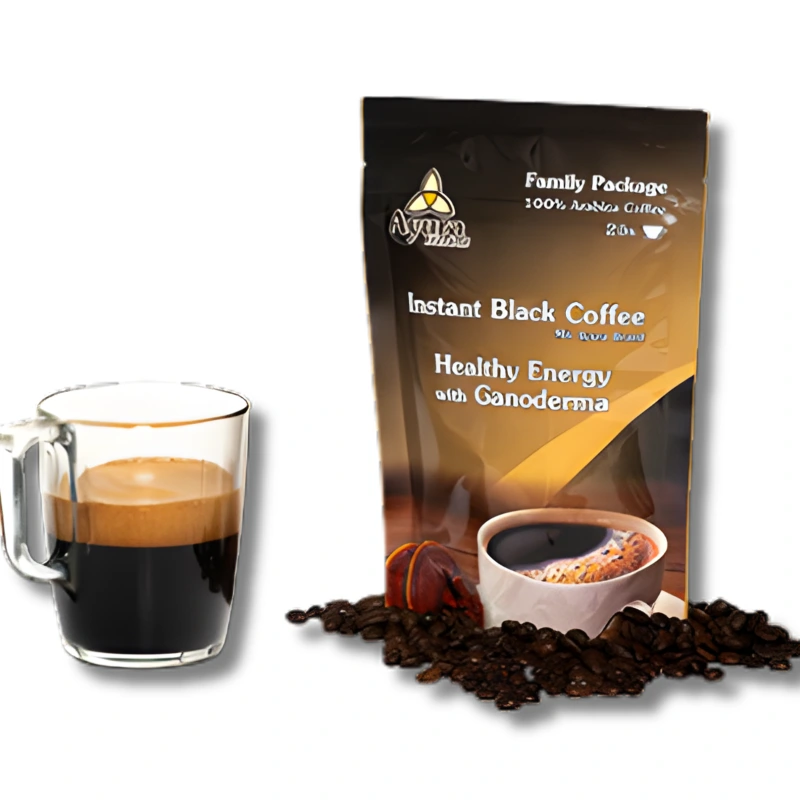 Instant Black Coffee s hubami Ganoderma 100g - Family Package